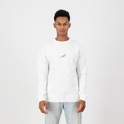 Springboks Pop Badge Crew Neck Sweat-Cloud Dancer