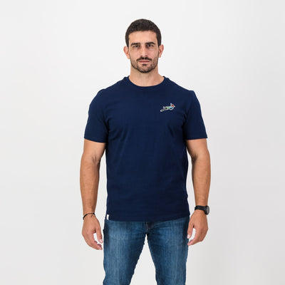 Springboks Flag Bok Regular Crew Tee-Navy